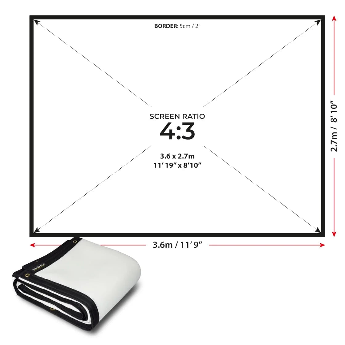 SIMSPACE GOLF PLATINUM IMPACT SCREEN