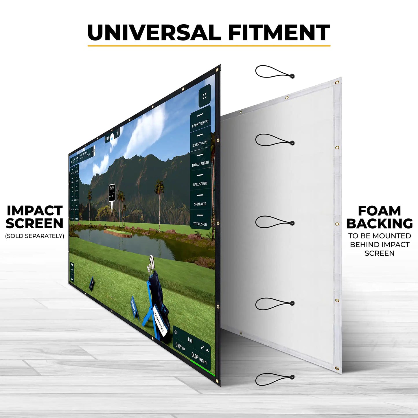 SIMSPACE GOLF IMPACT & NOISE ABSORBING FOAM BACKING SCREEN
